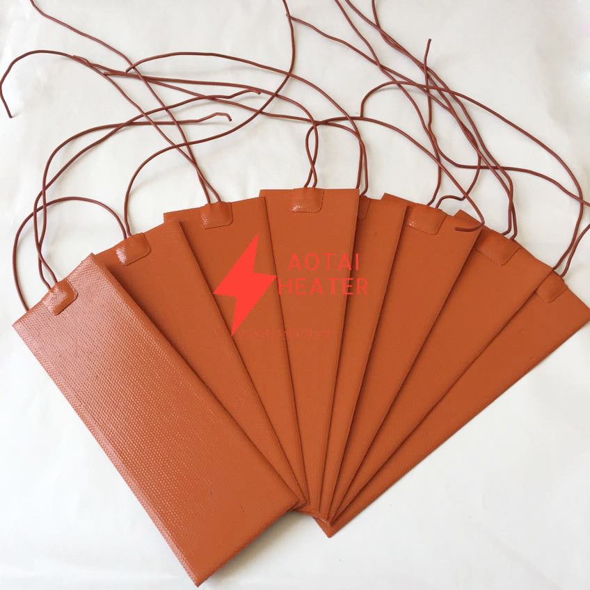 High Temperature 230V 600W 225*400mm Industrial Electric Silicone Rubber Heater Pad