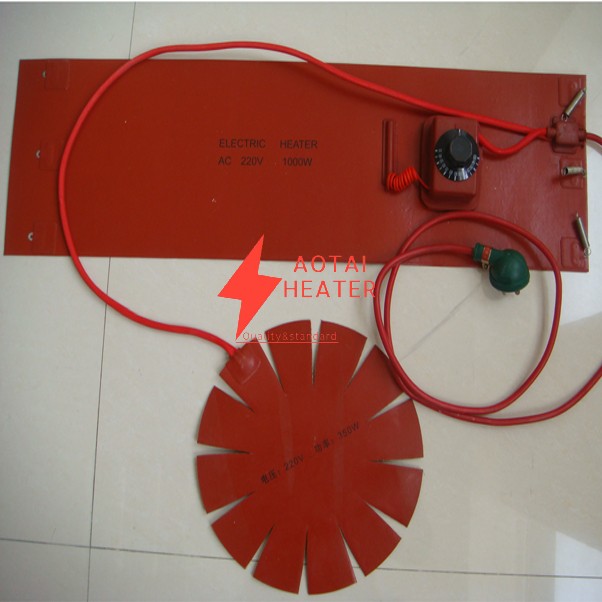 High Quality 230V 500W 175*400mm Electric Silicone Rubber Heater Pad with 3M Glue