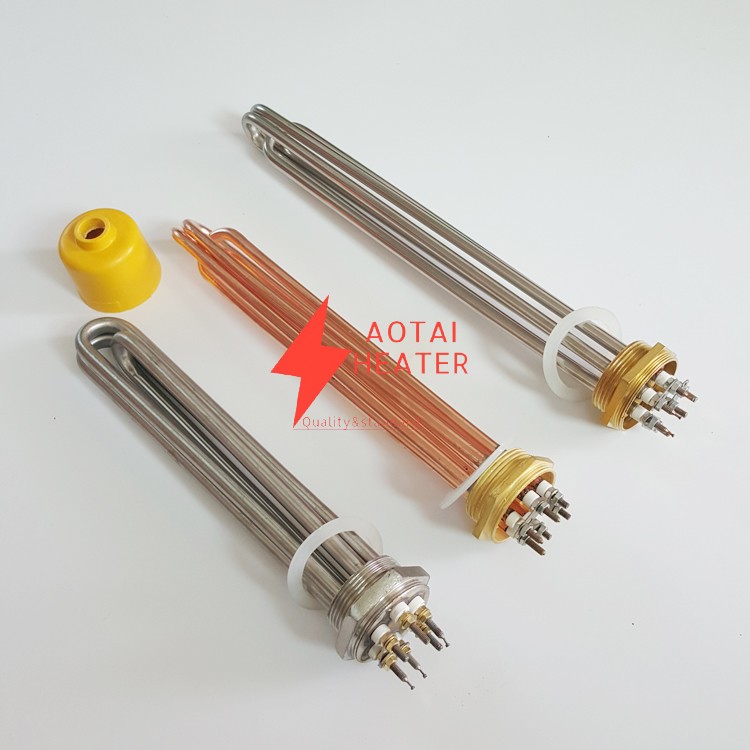 High Quality 240V 3 Phrase 10KW 3U Heating Tube Electric Flange Immersion Water Heater