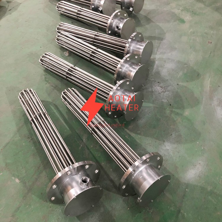 400V 12KW 9U Diameter 16mm Industrial Electric Flange Immersion Water Heater Element