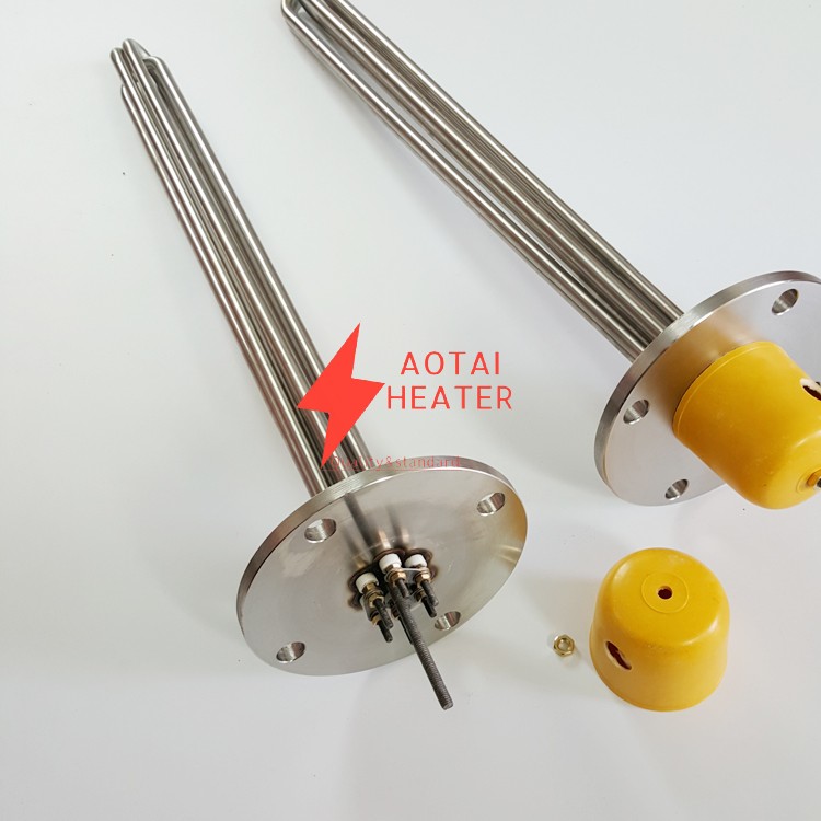 Customized 380V 15KW 6U ID12*600mm Industrial Electric Flange Immersion Water Heater