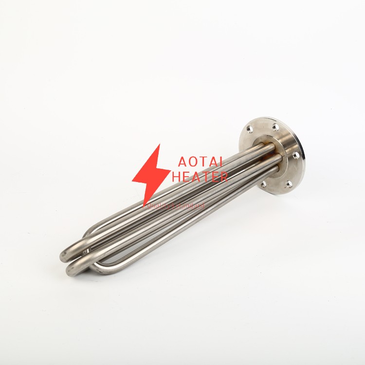 Customized 380V 15KW 6U ID12*600mm Industrial Electric Flange Immersion Water Heater