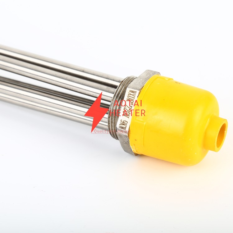 380V 10KW ID50.8*450MM Stainless Steel Electric Flange Immersion Heater with Plastic Cover