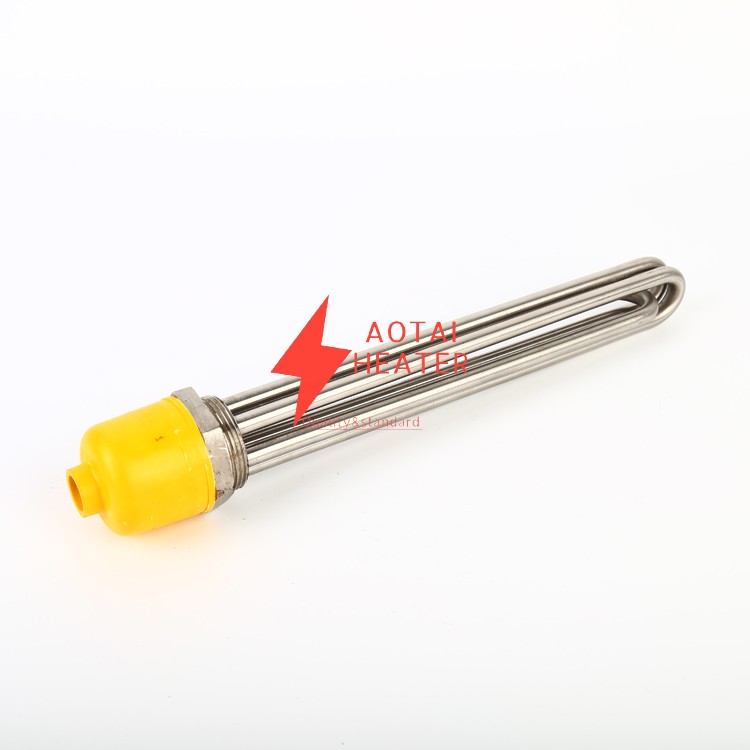 380V 10KW ID50.8*450MM Stainless Steel Electric Flange Immersion Heater with Plastic Cover